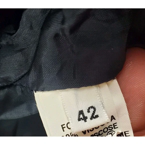 Sonia Speciale Blazer Womens 42 Dark Blue Flax Linen Blend Half Lined Italy - Picture 6 of 14